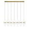 Z-Lite Cayden Linear Chandelier, 7-Light, 4.75in W x 54in L x 16.75in H, Modern Gold/Clear, Etched Opal 1946P-7L-MGLD - alternate 6